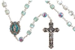 Aqua Miraculous Rosary