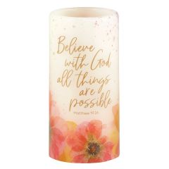 All Things are Possible LED Candle