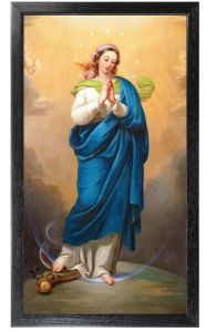 The Immaculate Conception, 10 x 18 Canvas Image, Black Frame