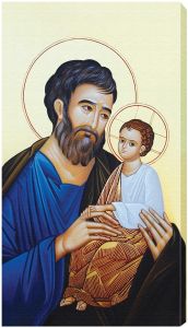 St. Joseph and the Child Jesus 10 x 18 Canvas Print