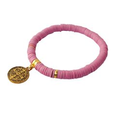 Pink St. Benedict Shell Bracelet