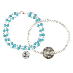 Turquoise St. Benedict Bracelet Set