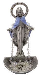 Our Lady of Grace Rosary Holder with Rosary