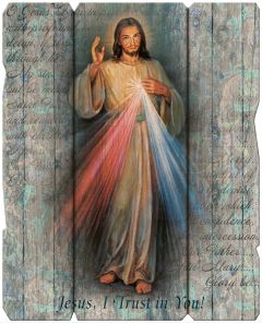 Rustic Divine Mercy Wall Placque