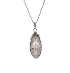 Silver and Mother of Pearl Miraculous Medal