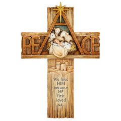 Baby Jesus with Sheep Cross